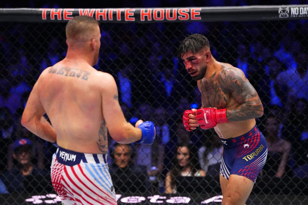 Why Arman Tsarukyan was left in the dark about the Ilia Topuria v Justin Gaethje result for 8 hours Ilia Topuria and Justin Gaethje during their fight at UFC Freedom 250