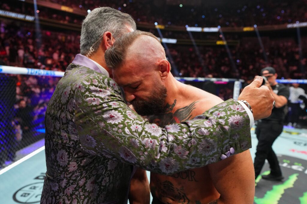 Kamaru Usman pushes back on Conor McGregor backlash in sympathetic UFC 329 reaction: ‘Felt for him’ Bruce Buffer consoles Conor McGregor following the end of his UFC 329 fight