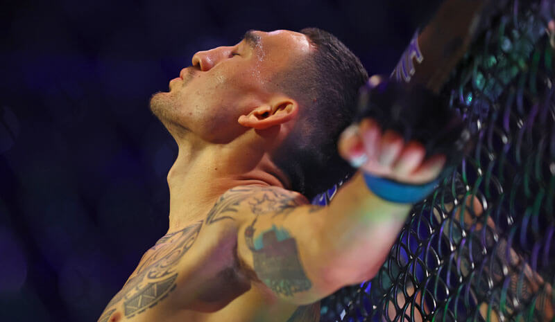UFC 329 Parlay Picks, Predictions and Odds Max Holloway during UFC 300 at T-Mobile Arena.