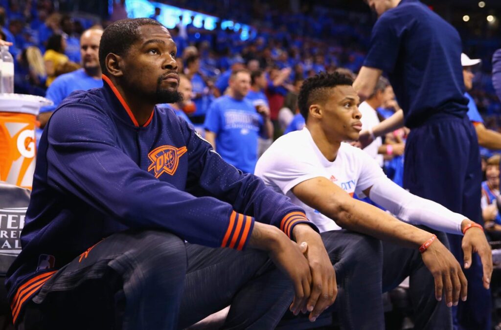Kevin Durant congratulates ‘quiet and methodical’ Russell Westbrook on ‘iconic career’