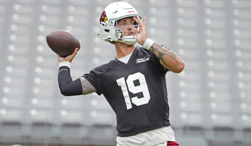 Panthers vs Cardinals & Kalshi Market Hall of Fame Game odds, Panthers vs. Cardinals. Arizona Cardinals quarterback Carson Beck (19) practices during training camp.