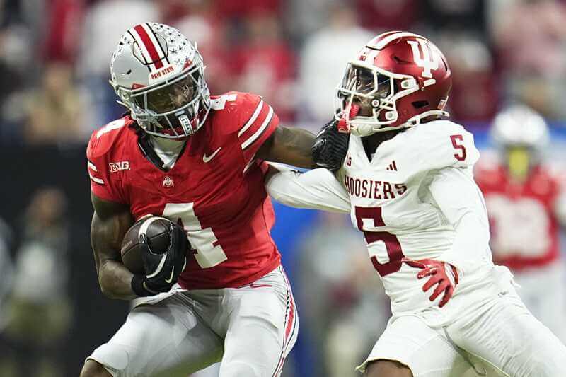 Watchability Ratings & Best Bets College Football Top 25 Predictions Week 7. Ohio State wide receiver Jeremiah Smith (4) against Indiana.